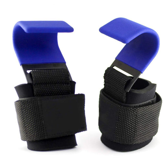 Weight Lifting Hook Grips With Wrist Wraps Hand-Bar Wrist Strap - BestShop