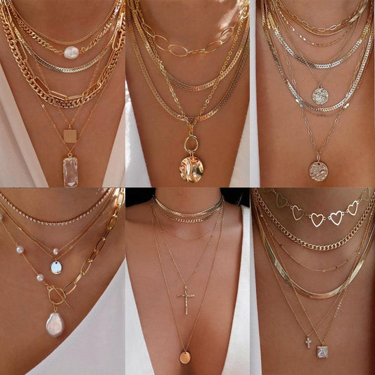 bls-miracle Bohemia Gold Color Multiple Styles Necklace - BestShop