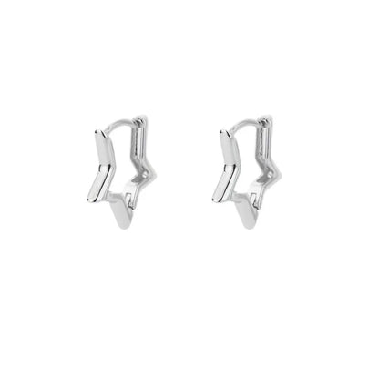 Geometric Star Hoop Earrings
