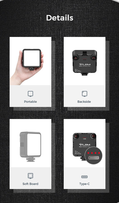 Lampe LED pour appareil photo VIJIM