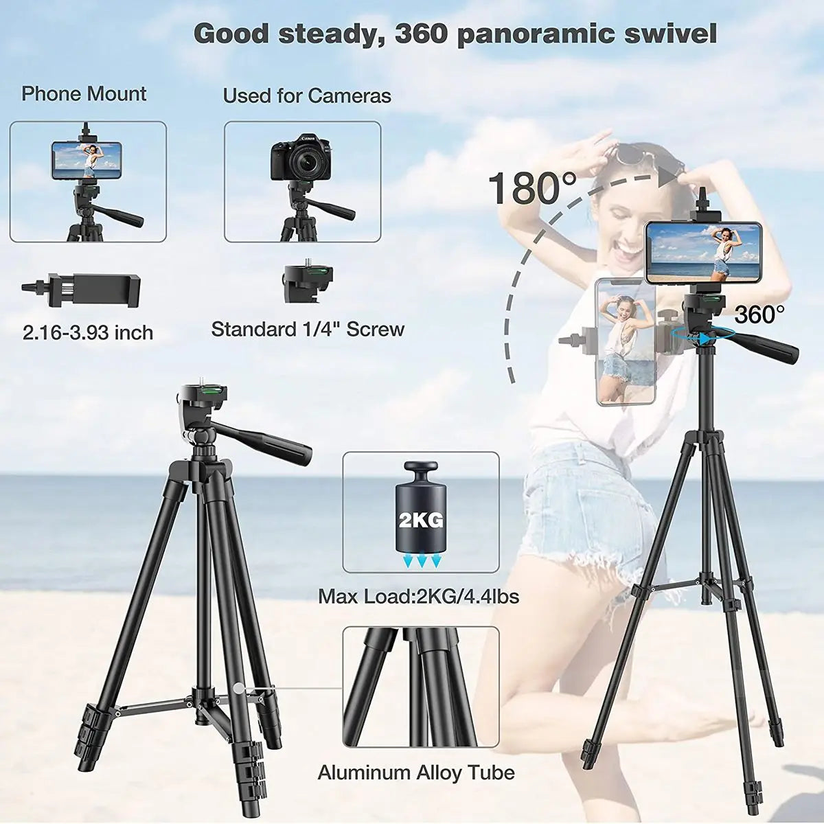 DSLR Flexible Tripod Extendable Stand