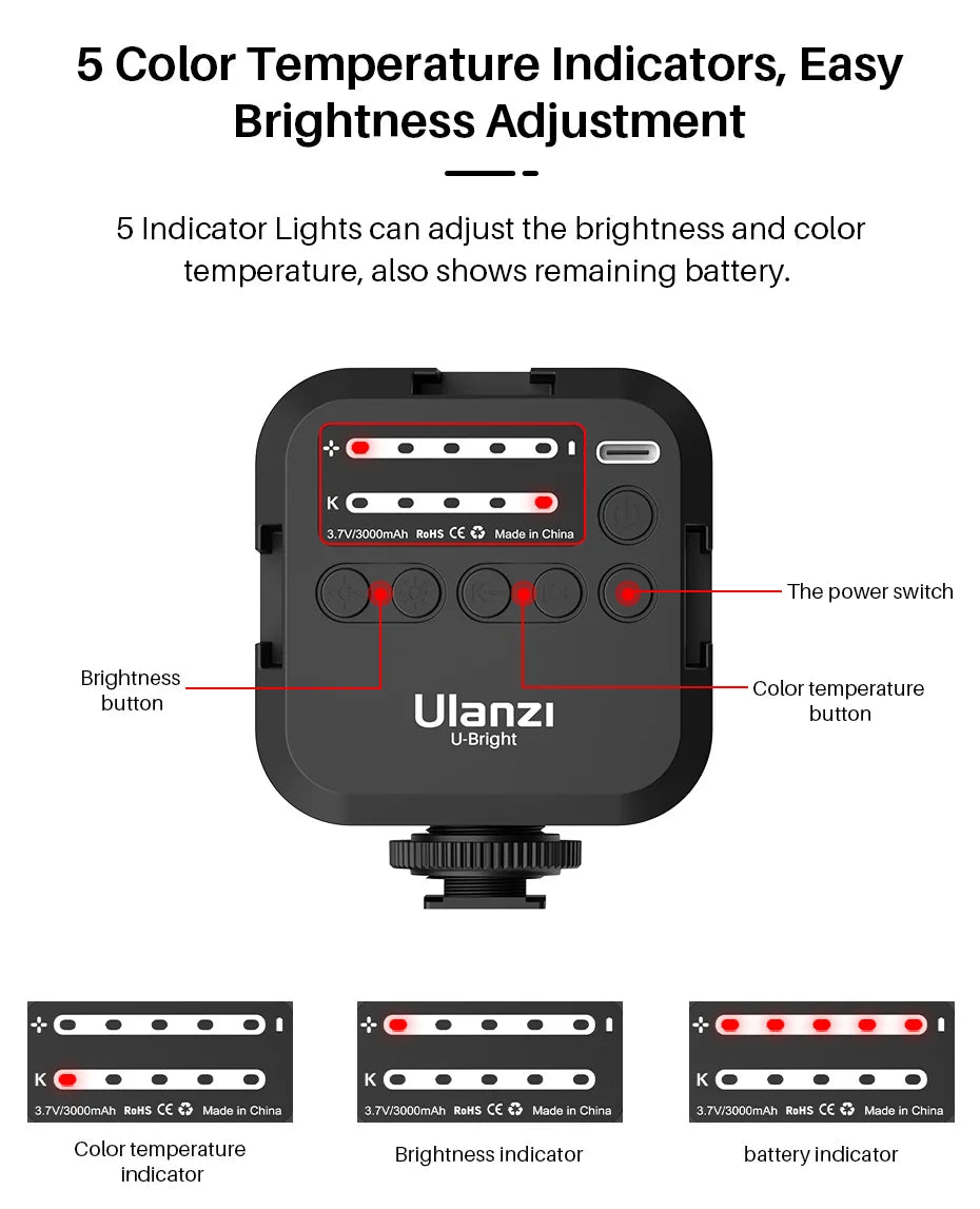 Lampe LED pour appareil photo VIJIM
