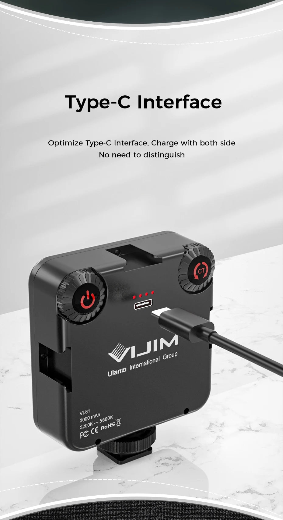 Lampe LED pour appareil photo VIJIM