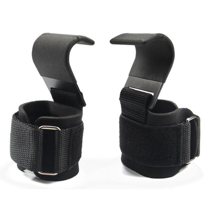 Weight Lifting Hook Grips With Wrist Wraps Hand-Bar Wrist Strap - BestShop