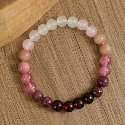 Handmade Pink Amethyst Beaded Bracelet