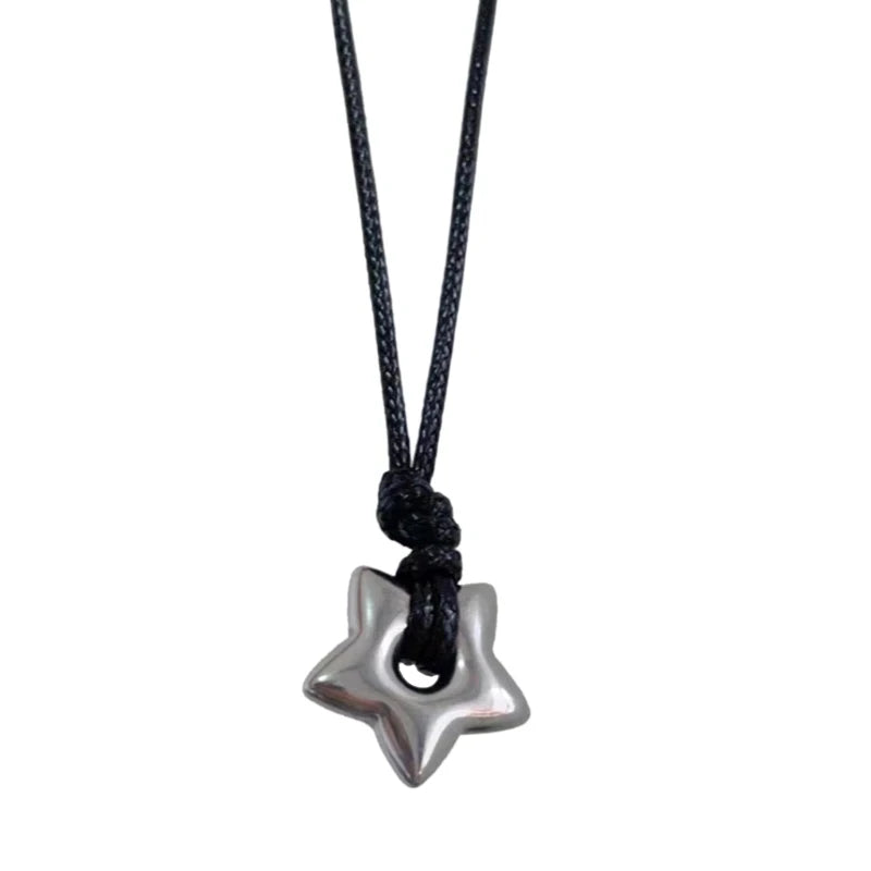Gothic Hollow Star Pendant Necklace