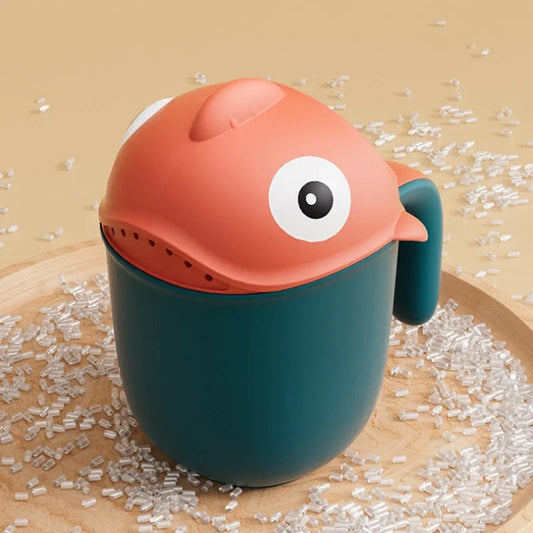 Baby Bath Shower Head Rinse Cup Cartoon Shark