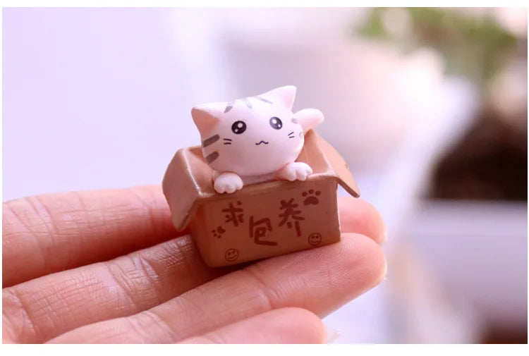 Kawaii Mini Cat Ornament Garden Gift For Kids