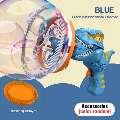 2 In 1 Dinosaur Electric Soap Bubble Gun