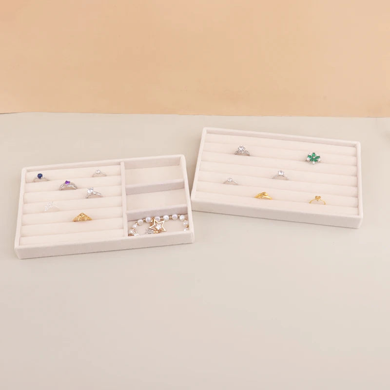 Velvet Jewelry Tray Storage Drawer
