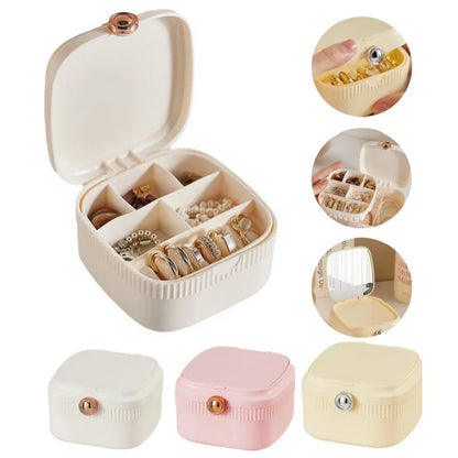Caja organizadora de joyas de viaje portátil