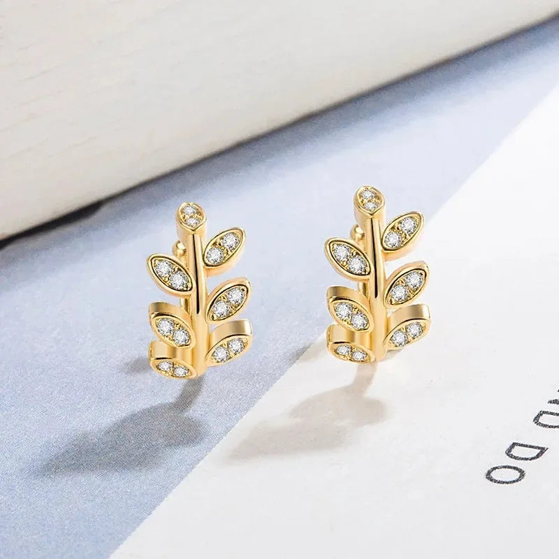 Cute Metal Leaf Earcuff Clip-On Earring