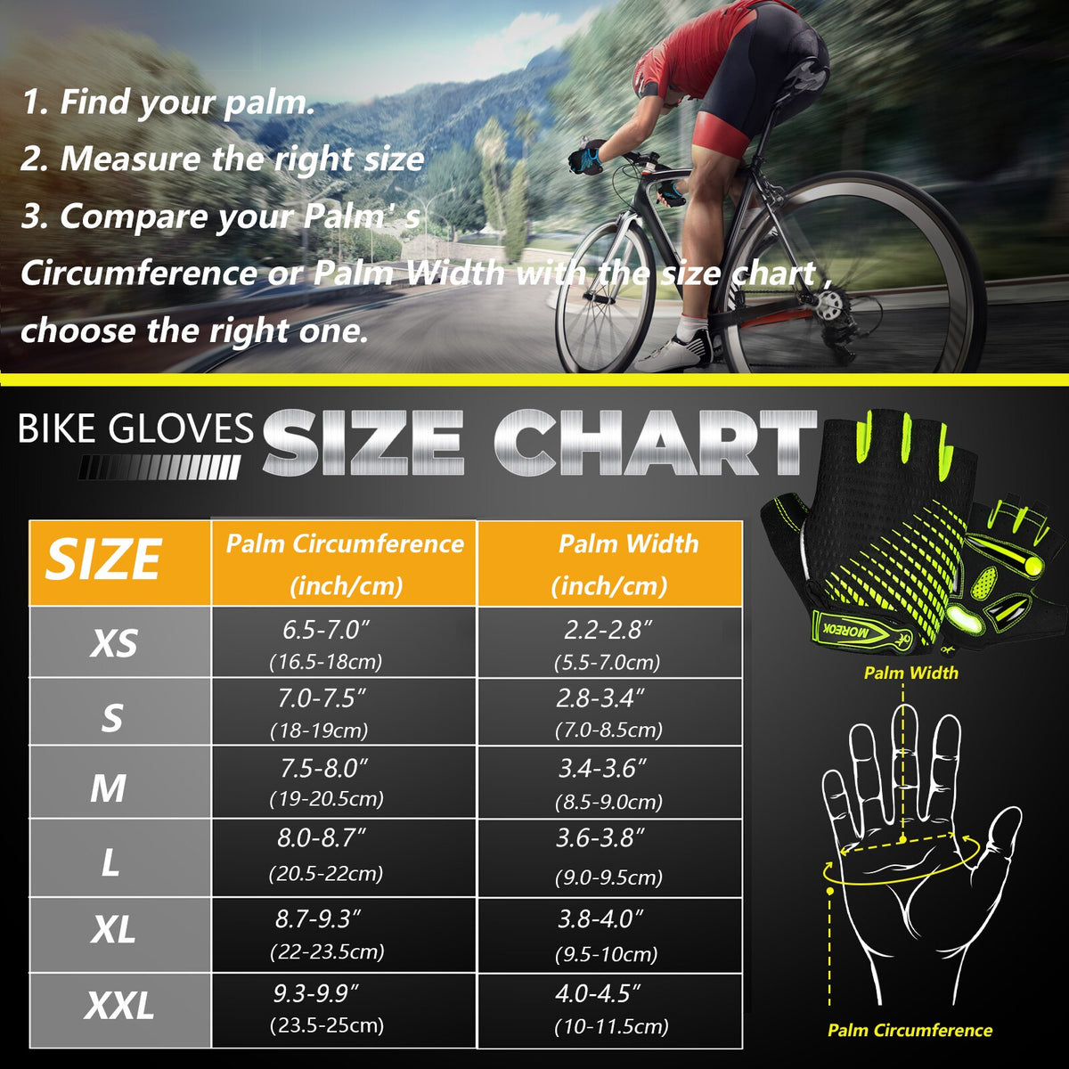 MOREOK Bike Gloves 5MM Liquid Gel Pad Bicycle Gloves Shockproof - BestShop