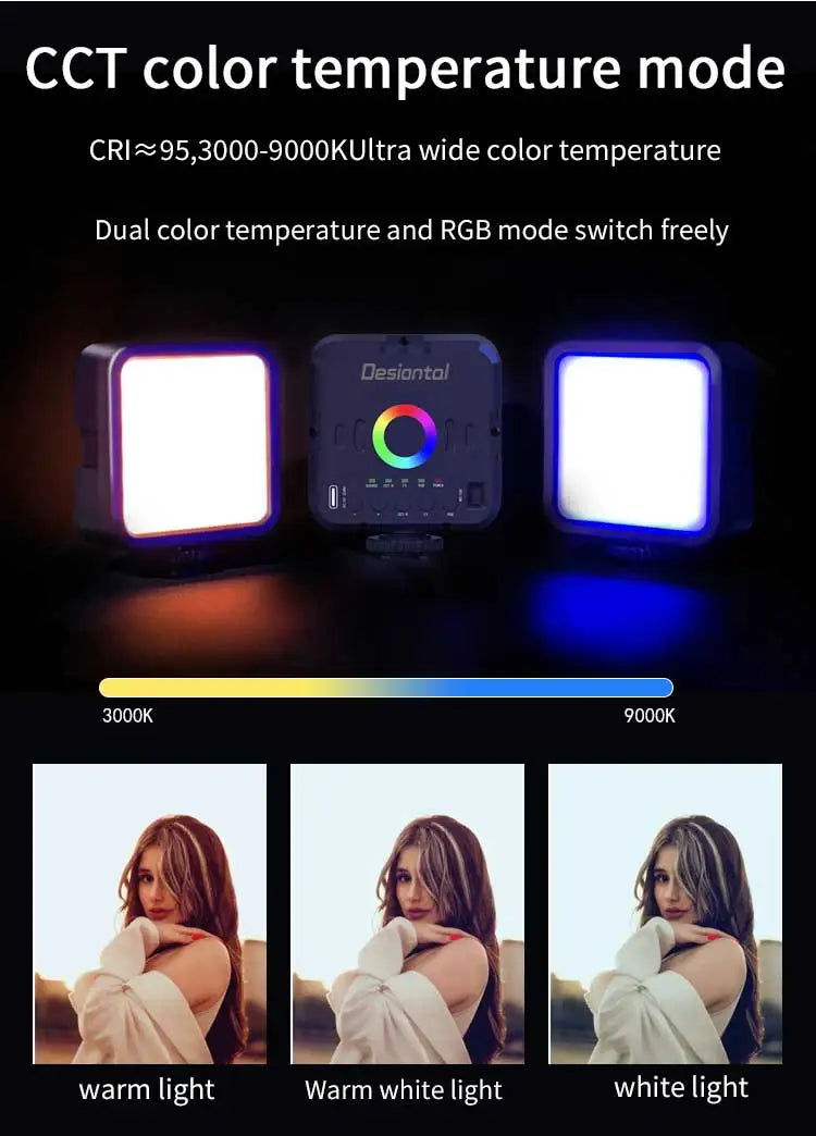 Mini LED RGB de arranque rápido para fotografía en vivo