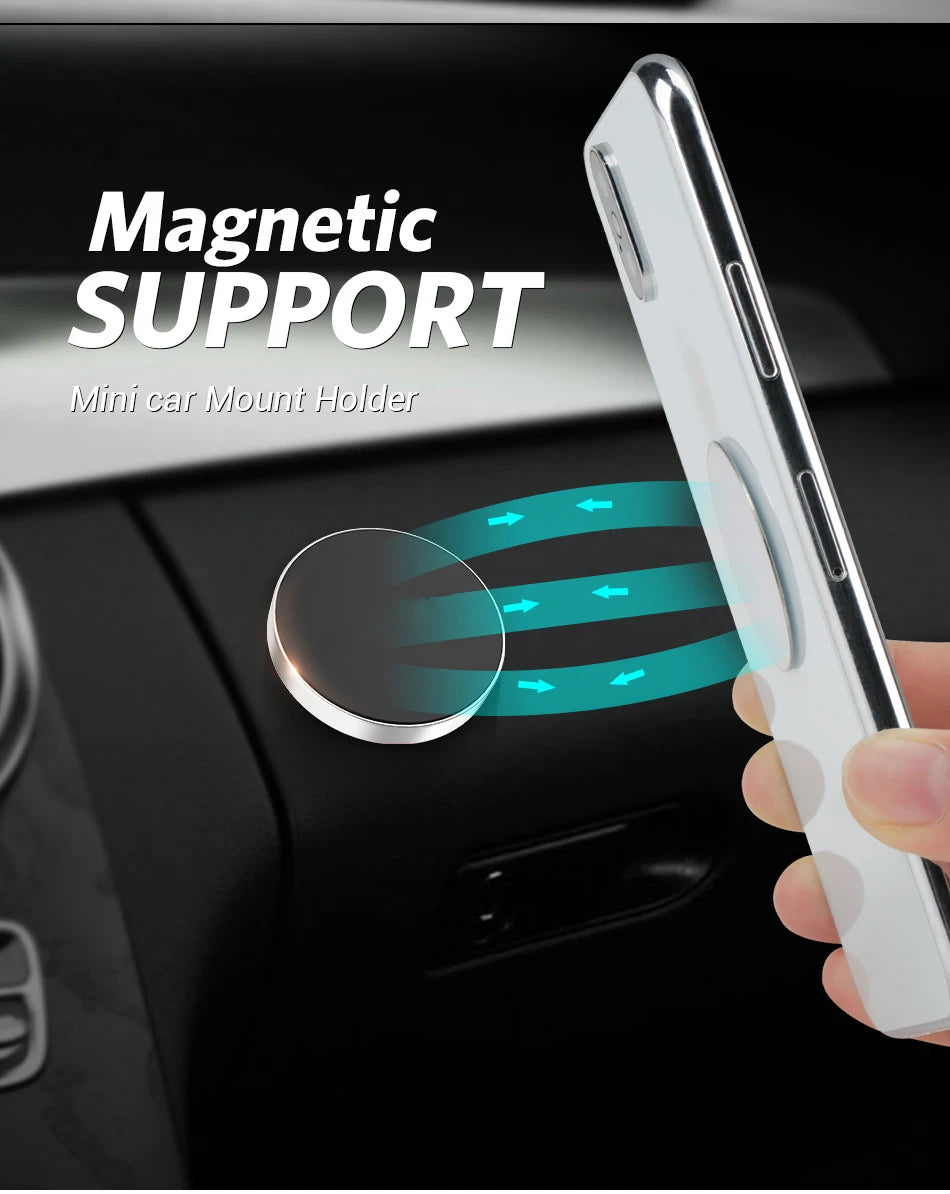Soporte magnético universal para teléfono de coche, se adhiere a la pared del salpicadero para iPhone, Samsung, Xiaomi y Huawei.