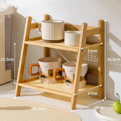 Bamboo Spice Caddy Shelf 2-Layer