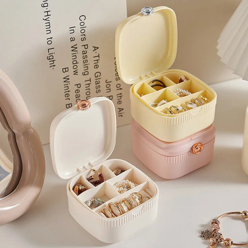 Caja organizadora de joyas de viaje portátil