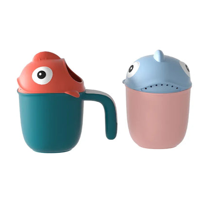 Baby Bath Shower Head Rinse Cup Cartoon Shark