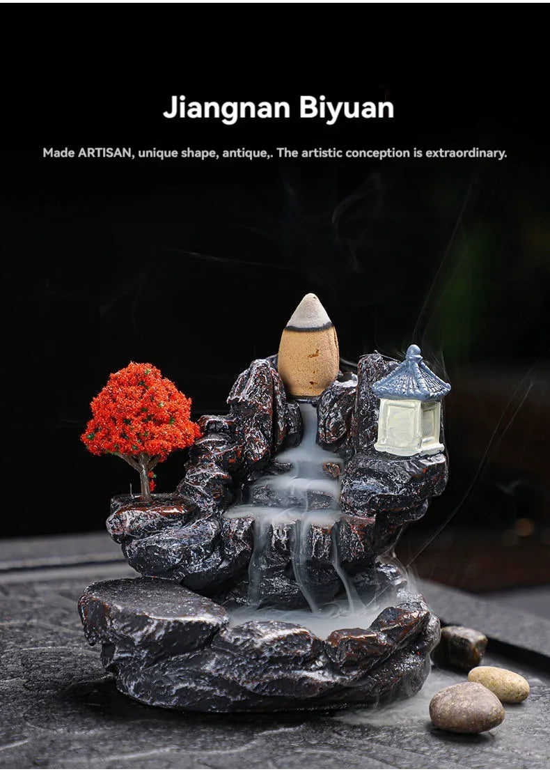 Backflow Incense Holder Waterfall Home Decor