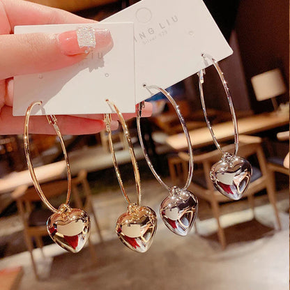 New Heart Pendant Drop Earrings