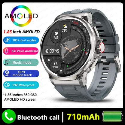 AMOLED Men GPS Track Smart Watch