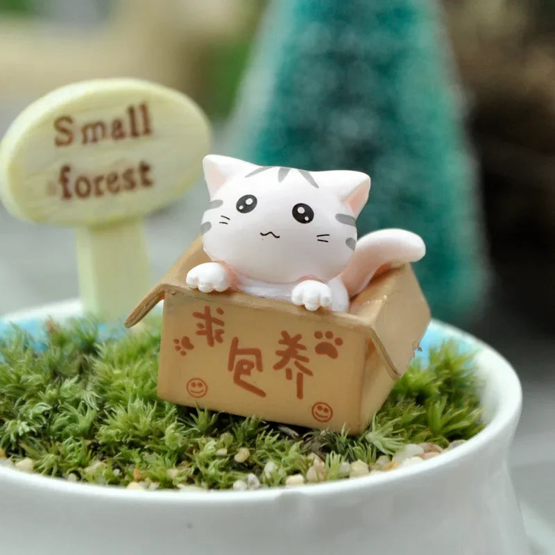 Kawaii Mini Cat Ornament Garden Gift For Kids
