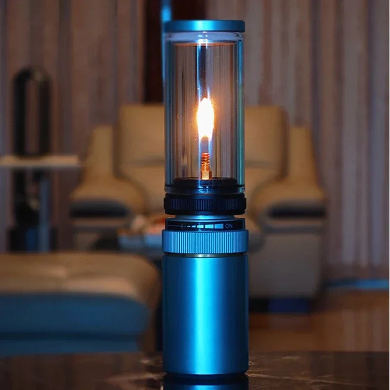 Mini vela de gas portátil para acampar al aire libre 
