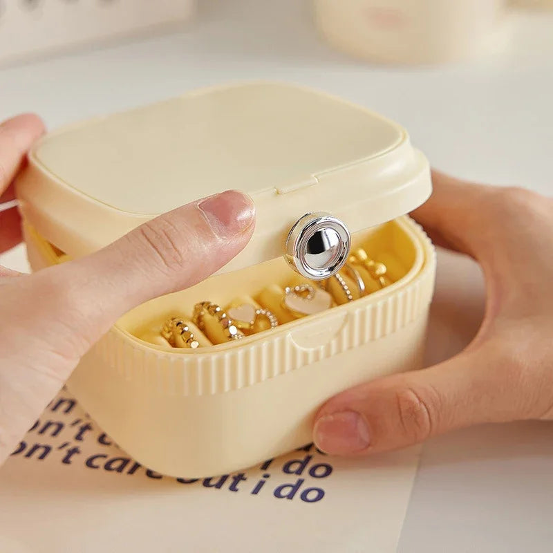 Caja organizadora de joyas de viaje portátil