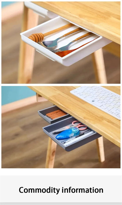 Hidden Storage Box Desk Storage Drawer