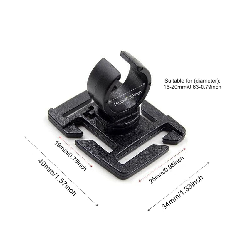 Lampe de poche pivotante à anneau en U pour sac à dos de travail