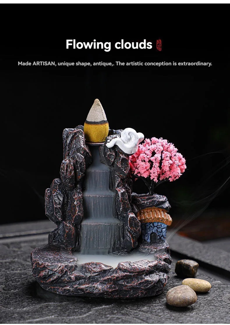 Backflow Incense Holder Waterfall Home Decor
