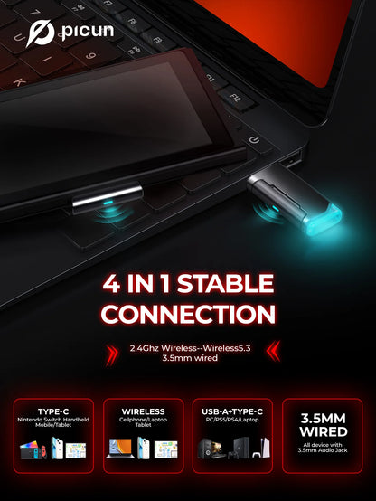 Picun G2 2.4G Wireless Gaming Headset