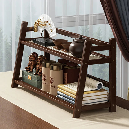 Bamboo Spice Caddy Shelf 2-Layer