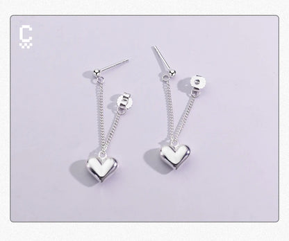 Geometric Hollow Heart Hoop Earrings