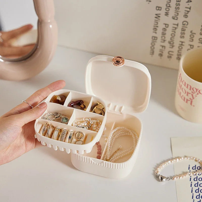 Caja organizadora de joyas de viaje portátil