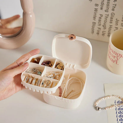 Caja organizadora de joyas de viaje portátil