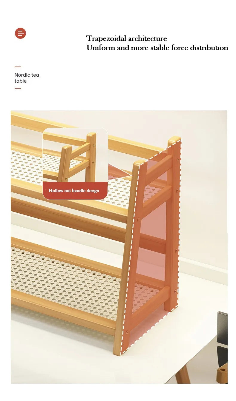 Bamboo Spice Caddy Shelf 2-Layer