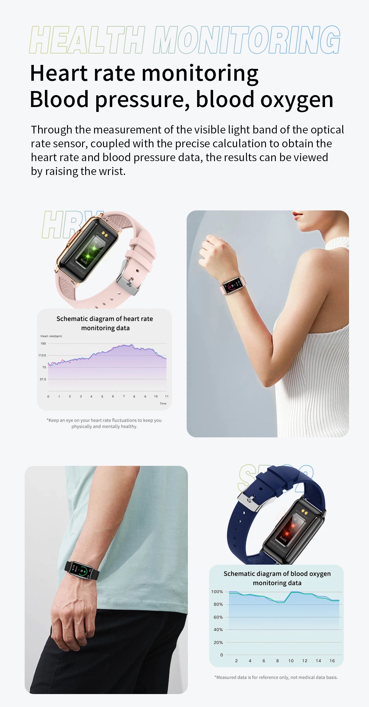 Bracelet intelligent LIGE pour Android et iOS 