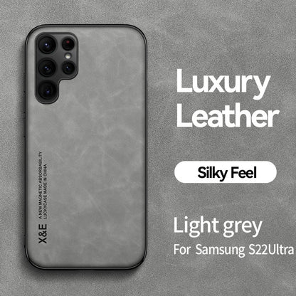 Magnetic Sheepskin Leather Case For Samsung Galaxy - BestShop