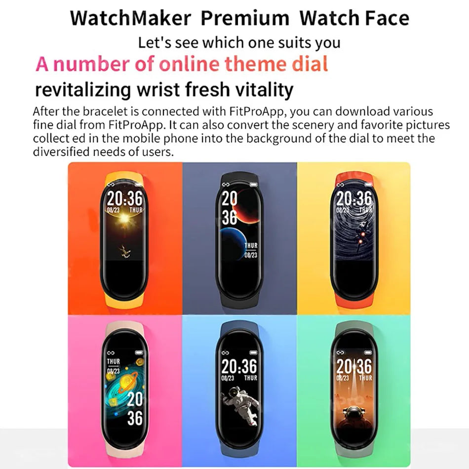 M6 Smart Watch Men Women Fitness Smart Bracelet