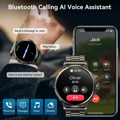 AMOLED Men GPS Track Smart Watch
