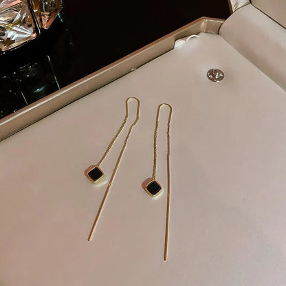 Simple Geometric Square Drop Earrings