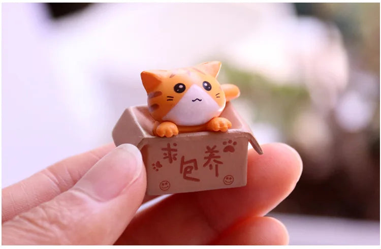 Kawaii Mini Cat Ornament Garden Gift For Kids