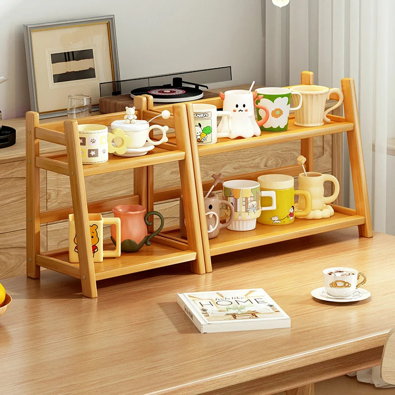 Bamboo Spice Caddy Shelf 2-Layer