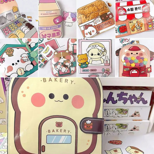 Paper Waffle Quiet Colorful Bread Cartoon Book