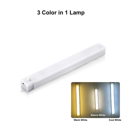 Barra de luz LED con sensor de movimiento recargable