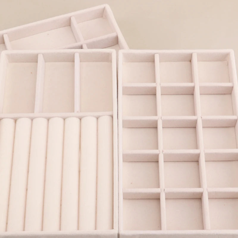 Velvet Jewelry Tray Storage Drawer