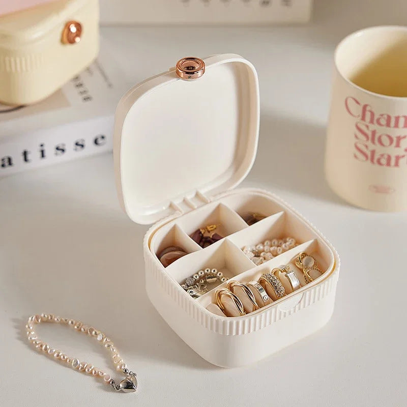Caja organizadora de joyas de viaje portátil