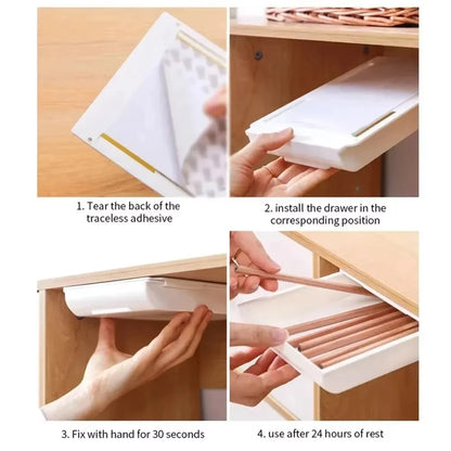 Hidden Storage Box Desk Storage Drawer