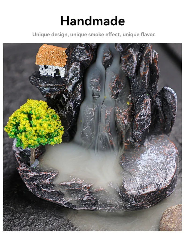 Backflow Incense Holder Waterfall Home Decor